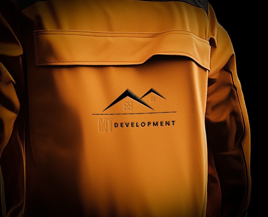 Zastosowanie logo MT Development na odzieży firmowej