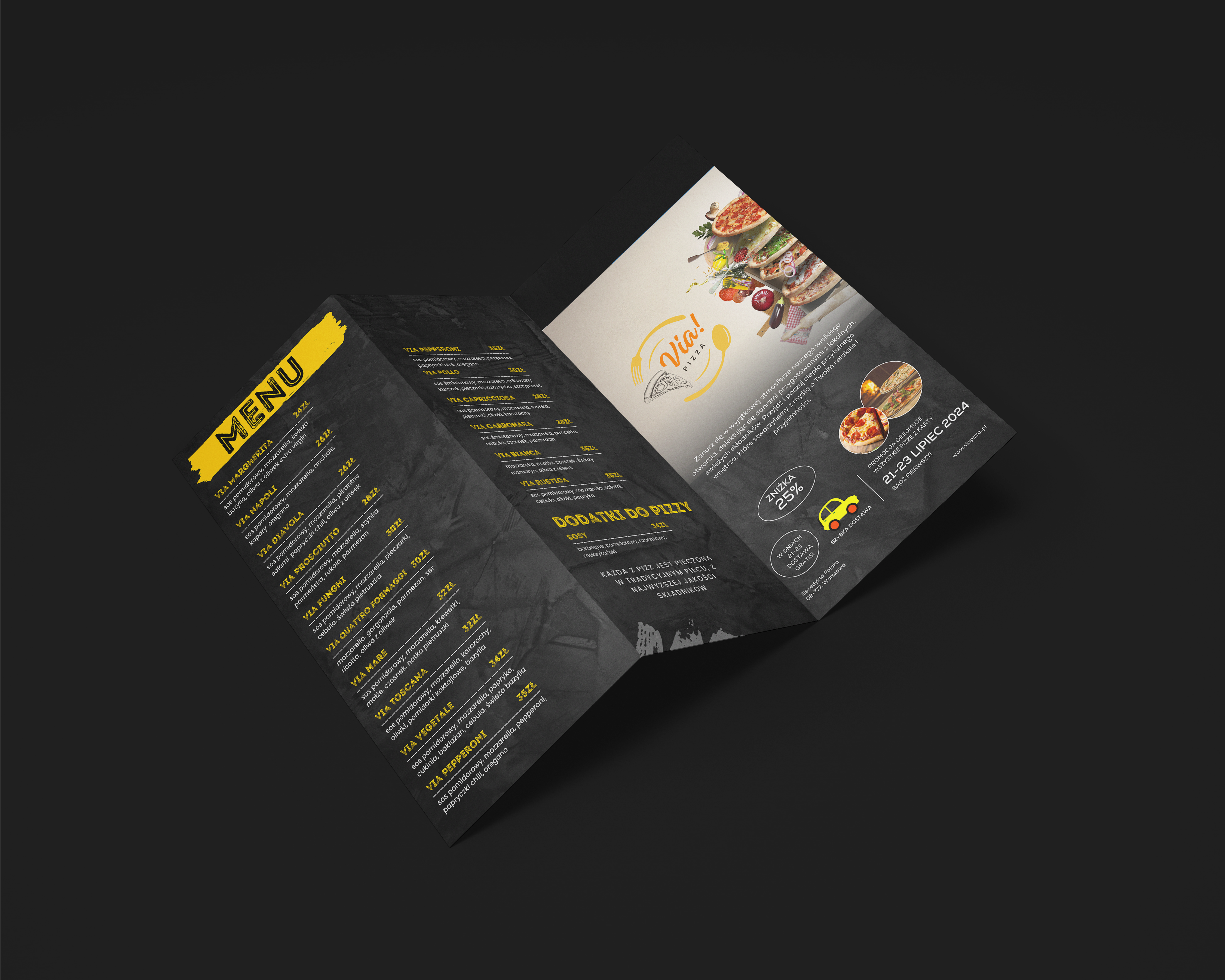 Ulotka i menu Via Pizza